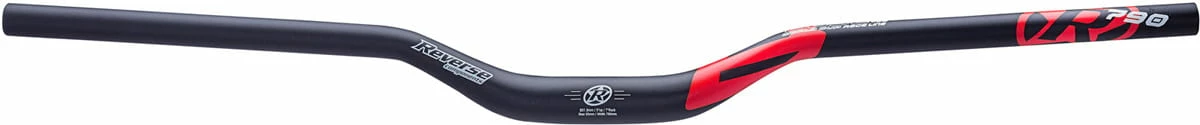 Reverse Base Handlebar Riser 790mm Bar 31.8mm - Nero Opaco/Rosso - immagine 3