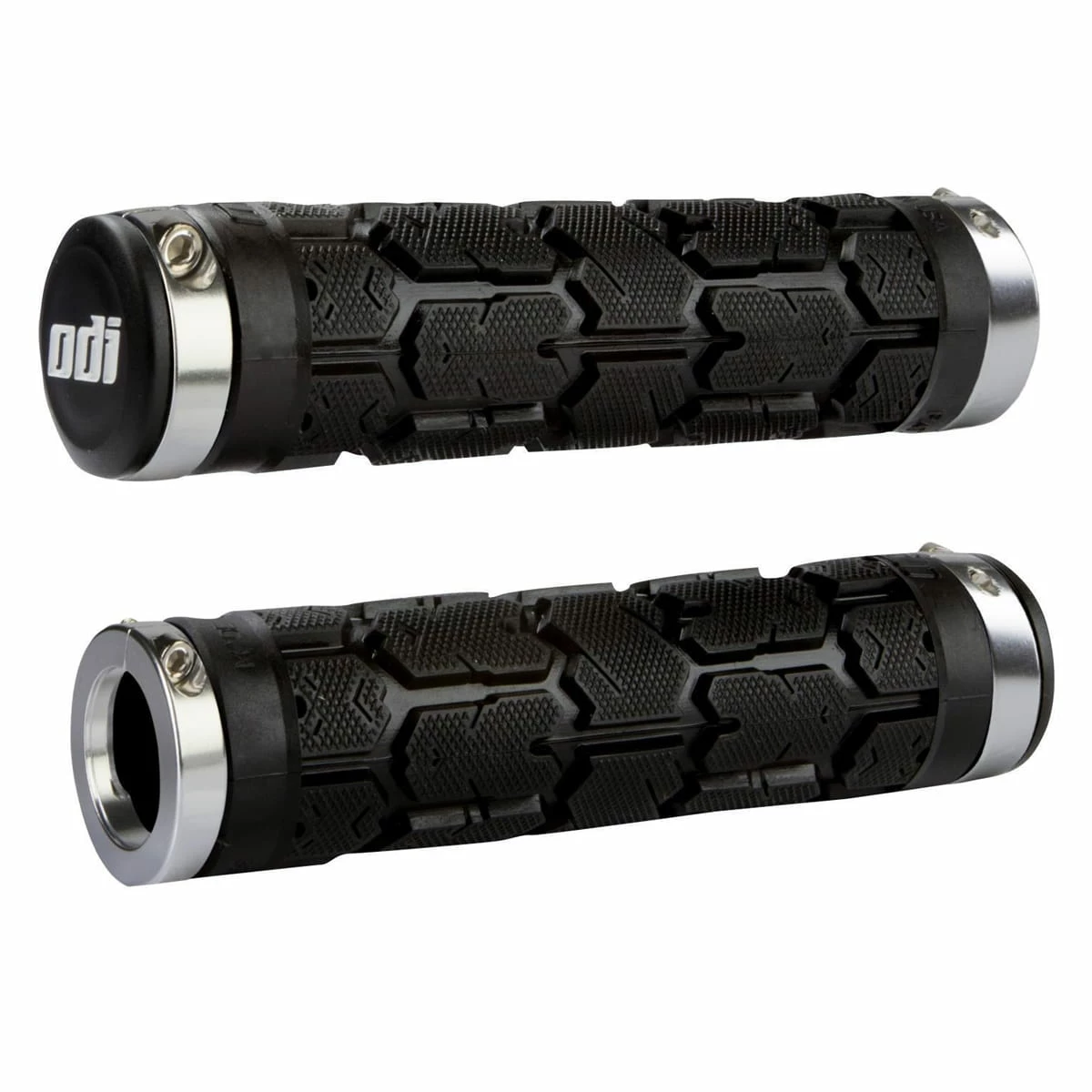 ODI Grips Rogue Lock-On Bonus Pack - Manopole MTB - Nero/Argento