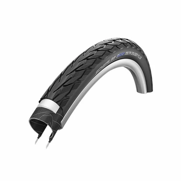 Schwalbe Pneumatico Delta Cruiser Plus Copertoncino - 28x1.40 Pollici - SBC - Strisce Riflettenti - Nero