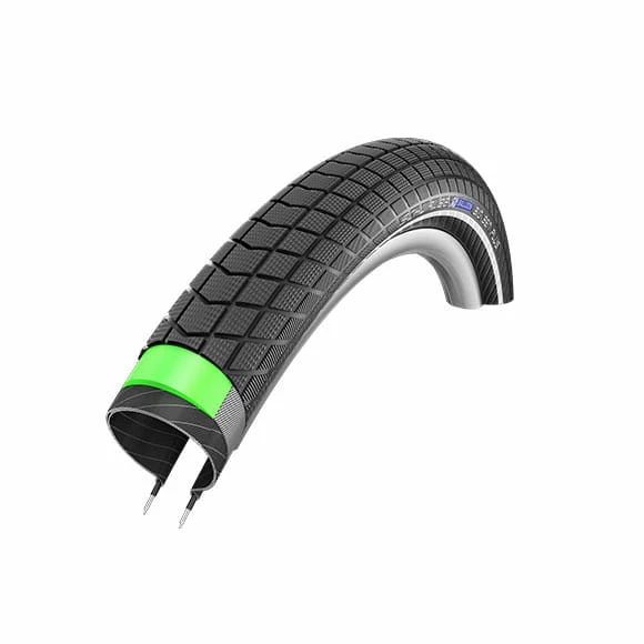 Schwalbe Pneumatico Per Copertoncino Big Ben Plus - 24x2.15 Pollici - Double Defense - Strisce Riflettenti - Nero