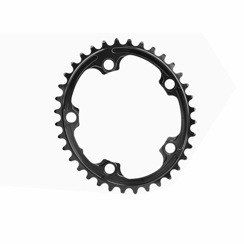 Absolute Black Ingranaggio Shimano Road - Ovale - 110 BCD 5 Fori - Nero - immagine 3