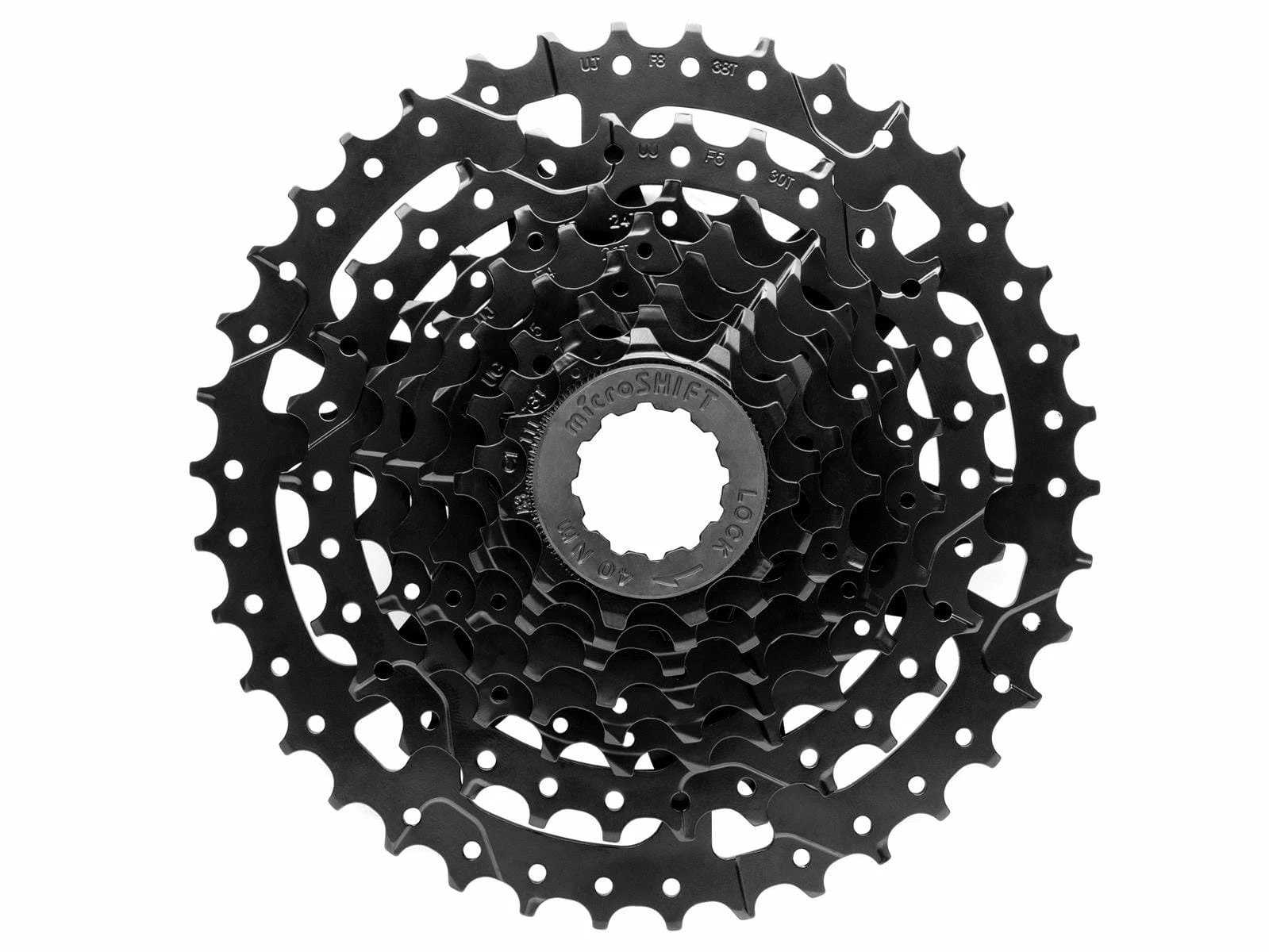 MICROSHIFT Cassetta Acolyte 8sp 11-38T Acciaio - Nero