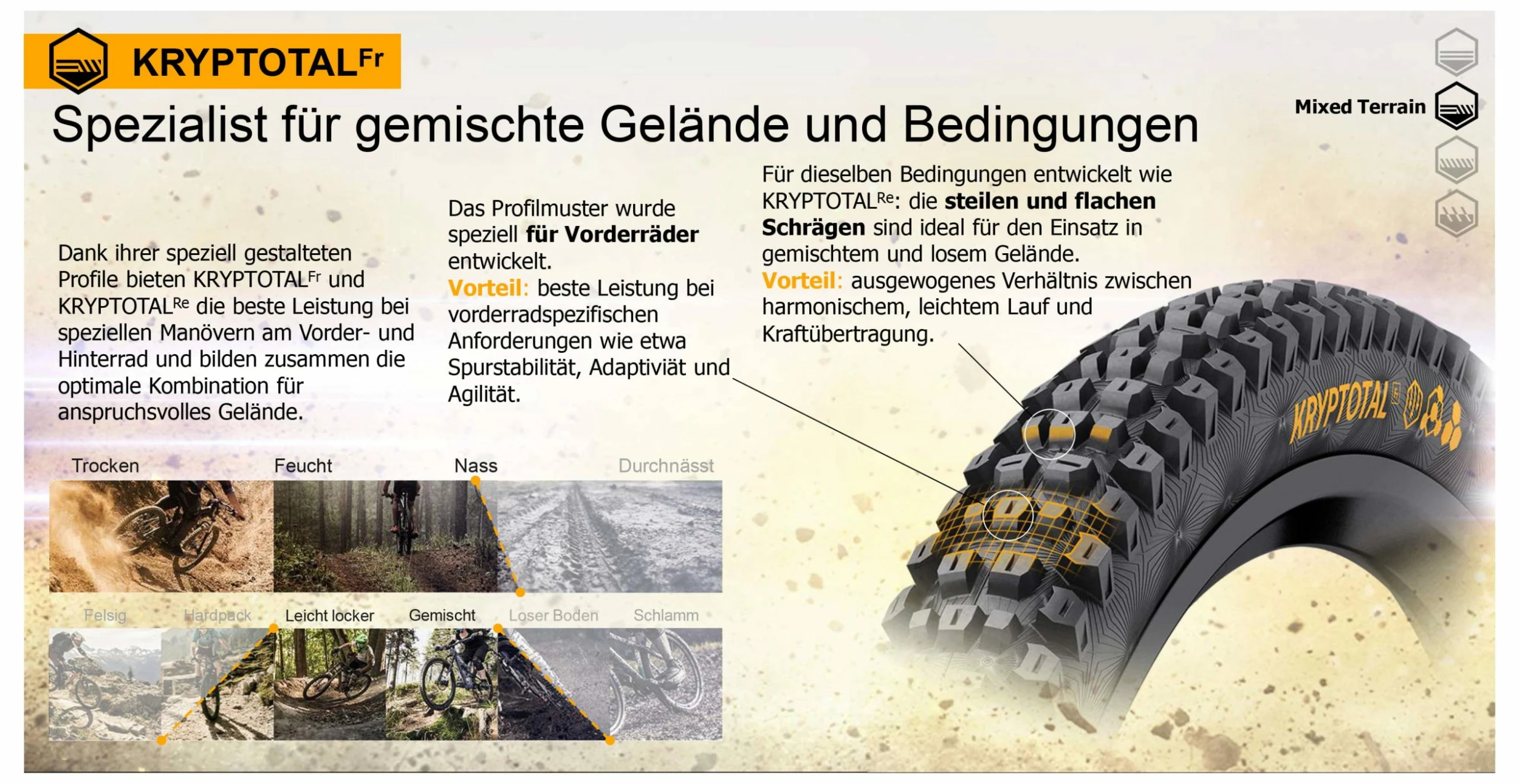 Continental Kryptotal-F Enduro TL-Ready E-25 Falt Soft Nero / Pelle Nera - 60-622 - immagine 2