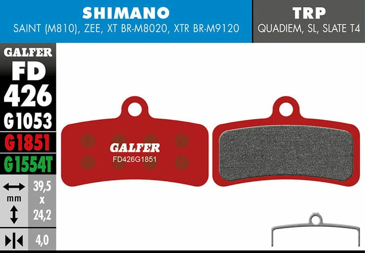 GALFER Pastiglia Freno Avanzata - Shimano Saint, Zee, XT