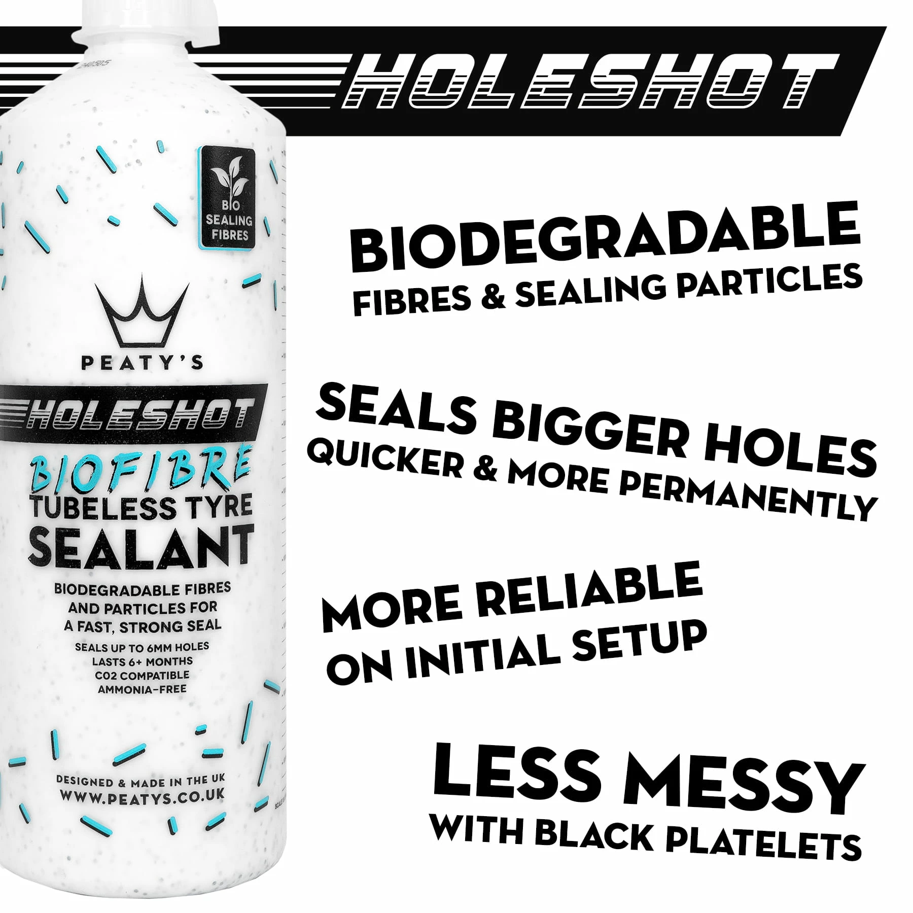 Peaty's Holeshot BioFibre Sigillante Per Pneumatici Tubeless - 500 Ml - immagine 2