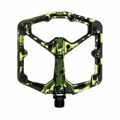 Crankbrothers Timbro 7 Pedale A Piattaforma Grande - Edizione Limitata Splatter Nero/verde Lime