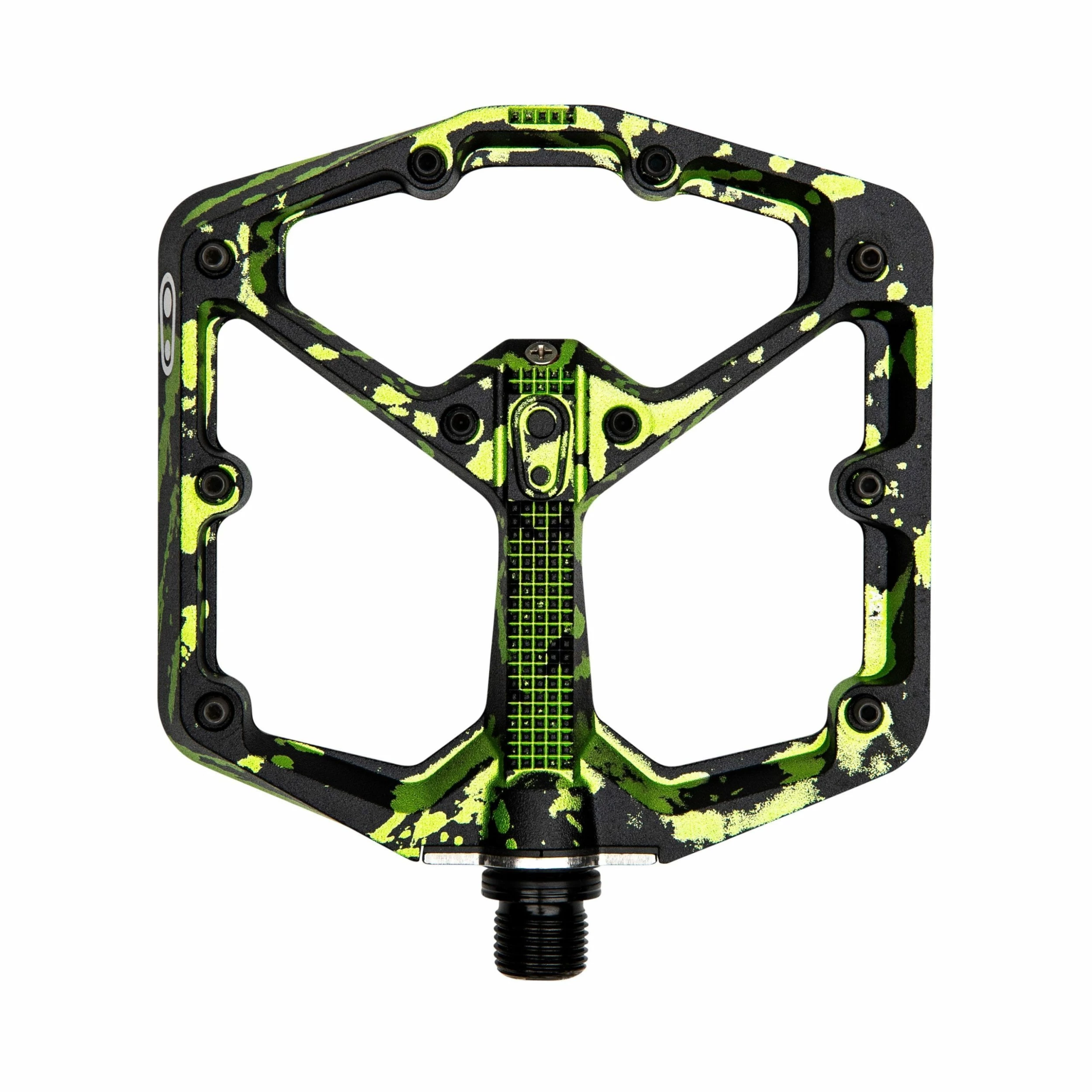 Crankbrothers Timbro 7 Pedale A Piattaforma Grande - Edizione Limitata Splatter Nero/verde Lime