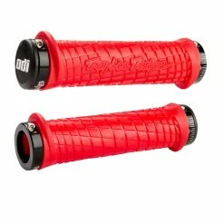 ODI Grips Troy Lee Lock On Grips - Nero - Grigio Ghiera
