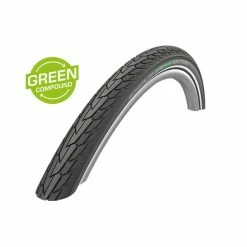 Schwalbe Pneumatico Road Cruiser Copertoncino - 28x1.75 Pollici - K-Guard - GC - Strisce Riflettenti - Nero