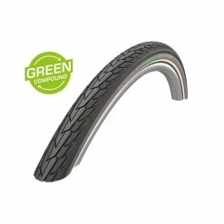 Schwalbe Pneumatico Road Cruiser Copertoncino - 28x1.60 Pollici - K-Guard - GC - Strisce Riflettenti - Nero/caffè