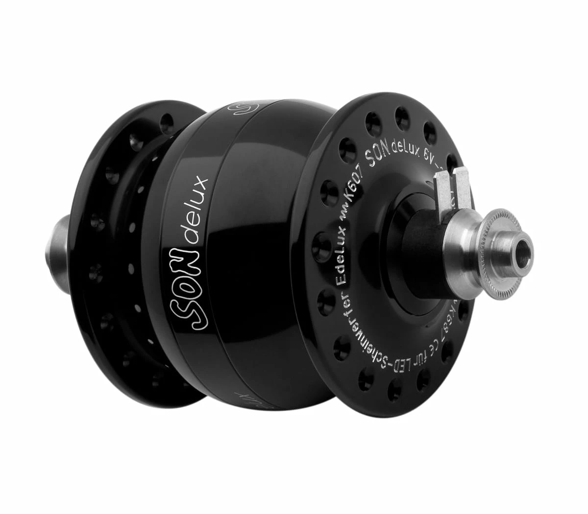 Mozzo Dinamo-SONdelux - Anodizzato Nero