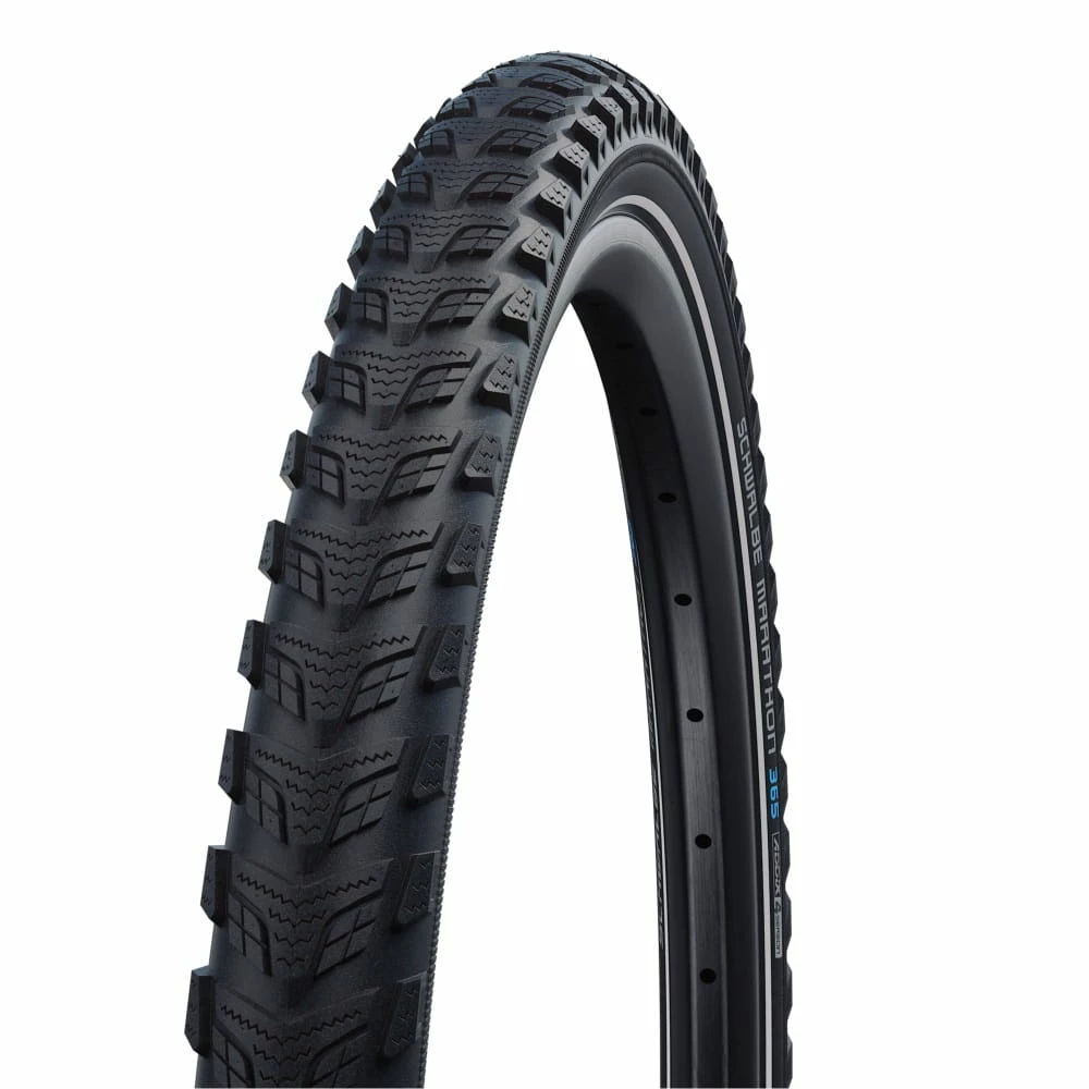 Schwalbe Pneumatico Marathon GT 365 Copertoncino - 20x2.15 Pollici - Quattro Stagioni - Strisce Riflettenti - Nero
