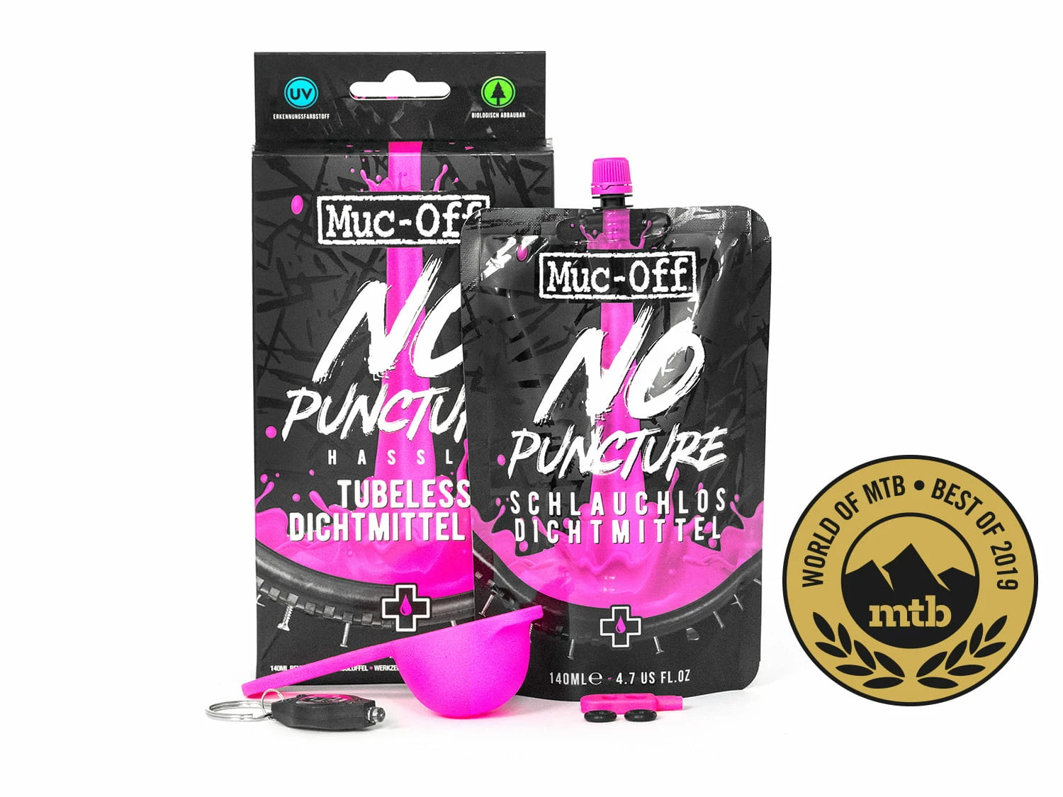 Muc-Off Latte Sigillante - No Puncture Hassle Kit 140ml