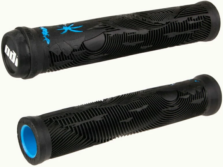 ODI Grips Hucker Signature BMX Grips Senza Flangia - Nero/blu
