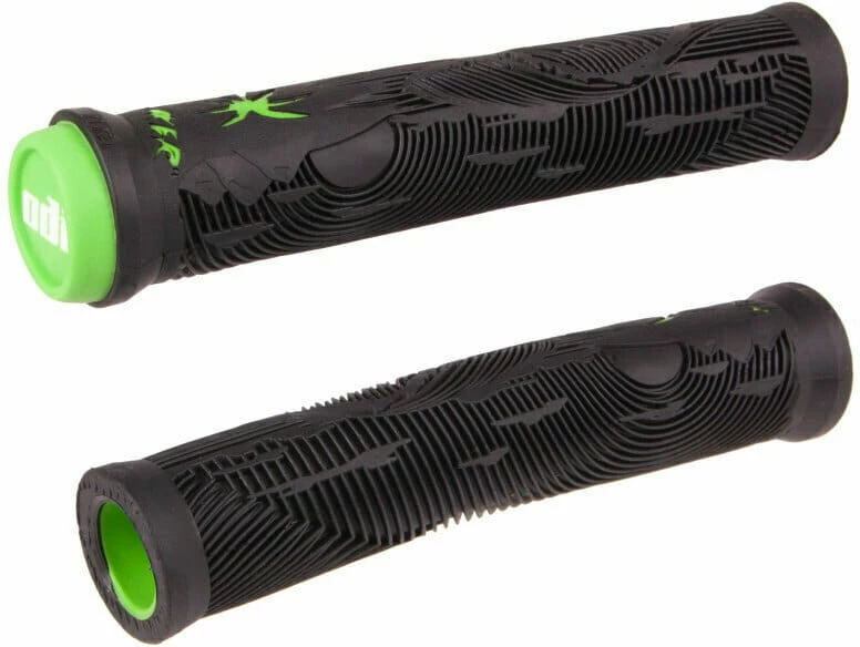 ODI Grips Hucker Signature BMX Grips Senza Flangia - Nero/verde