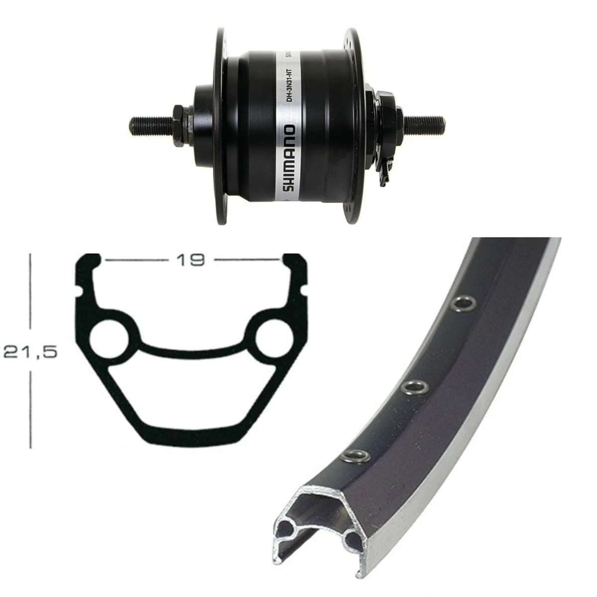 Bike Mailorder VR 28 Pollici Con Dinamo Al Mozzo - Argento - immagine 3