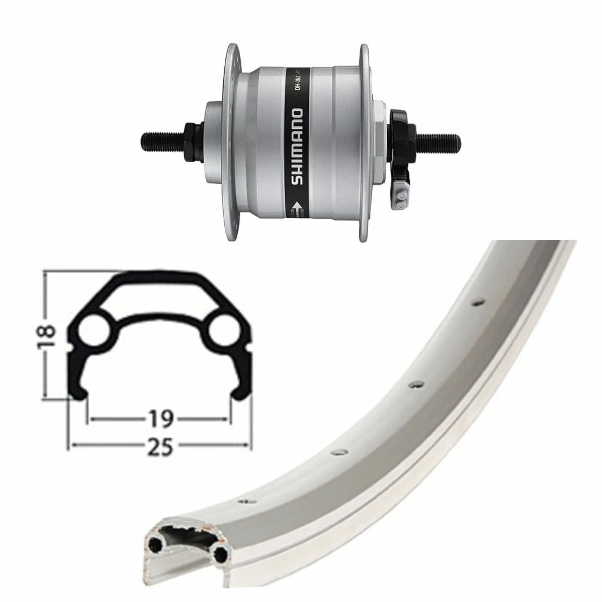 Bike Mailorder VR 28 Pollici Con Dinamo Al Mozzo - Argento - immagine 2