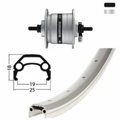 Bike Mailorder VR 28 Pollici Con Dinamo Al Mozzo - Nero