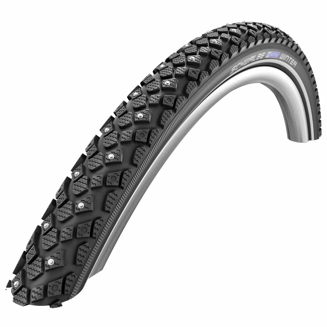 Schwalbe Pneumatico Invernale A Cerchietto - 26x1.75 Pollici - K-Guard - Strisce Riflettenti - Nero