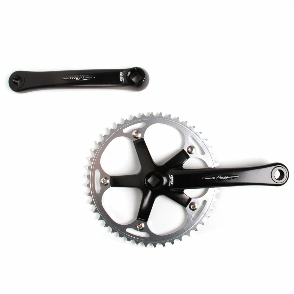 MICHE X Press Track Crank Con Ingranaggio - Nero/argento