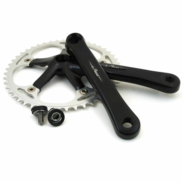 MICHE X Press Track Crank Con Ingranaggio - Nero/argento - immagine 2